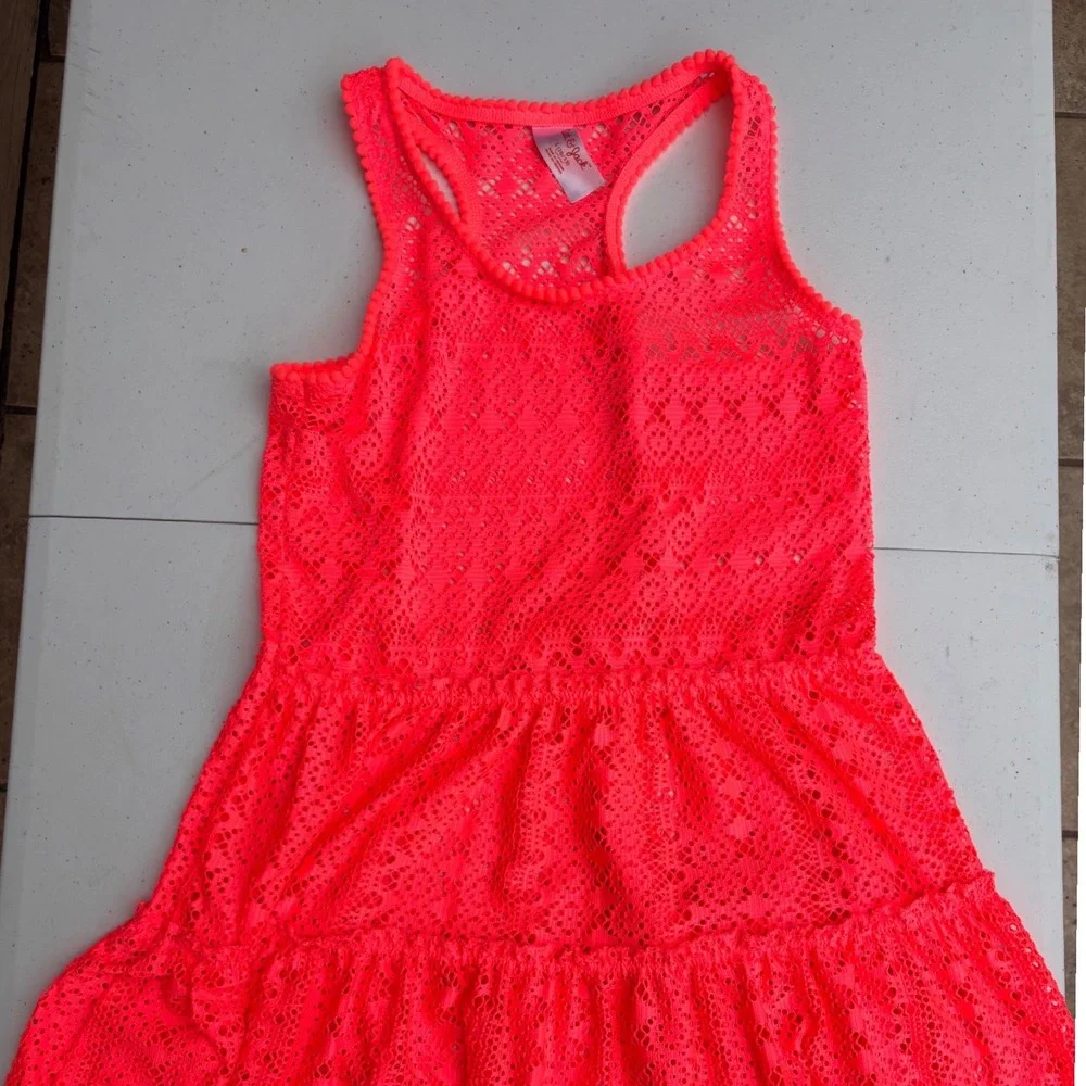 One-Piece Swimsuit‎ Cover-Up Girls 10/12 Pink Rainbow NWT